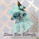 EN STOCK Tiny BJD Sëane - Grey Skin Fullset bleu butterfly