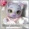 IN STOCK  Tiny BJD Mimü kitty cat purple skin with make-up