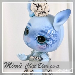 Réservée - Tiny BJD Mimü Lapin bleu